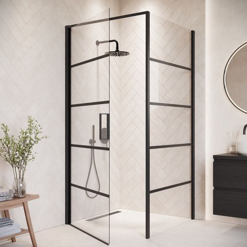 Cabine De Douche Alava   90x90cm   Badplaats   Noir   Verre De Sécurité