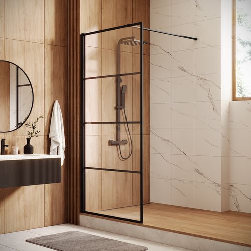 Paroi De Douche Essos - 50 X 200 Cm - Noir