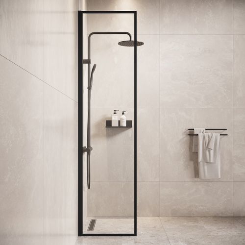 Paroi De Douche Georgia - 40 X 200 Cm - Noir