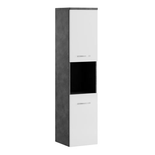 Colonne Montreal Hauteur 131 Cm Gris Avec Blanc