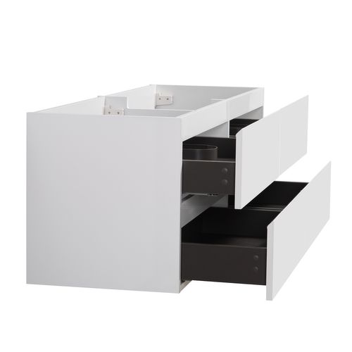 Meuble De Salle De Bain Angela 140cm   Blanc Armoire Rangement