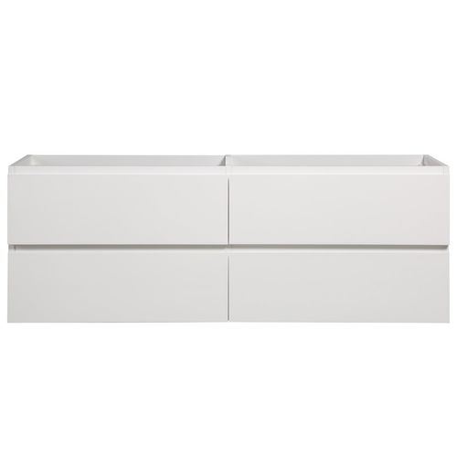 Meuble De Salle De Bain Angela 140cm   Blanc Armoire Rangement