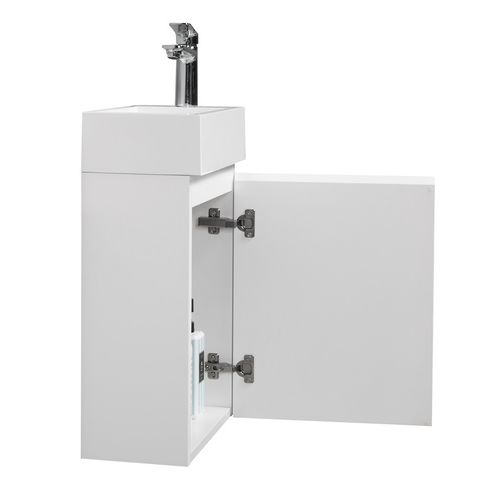 Meuble Lave-Mains Angela 40 X 22 Cm - Blanc Brillant