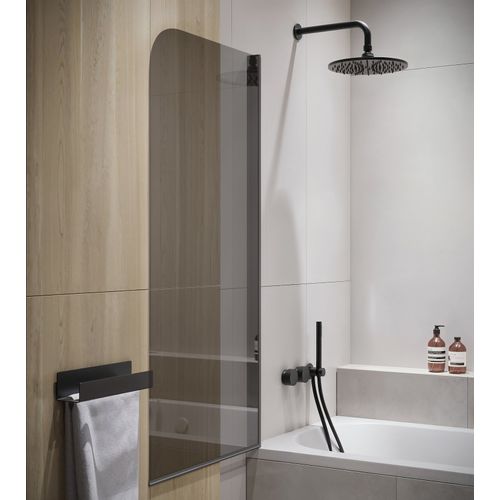 Paroi Baignoire Torino 60 X 140 Cm Noir Verre Noir