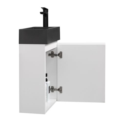 Meuble Lave-Mains Angela 40 X 22 Cm - Blanc Et Noir
