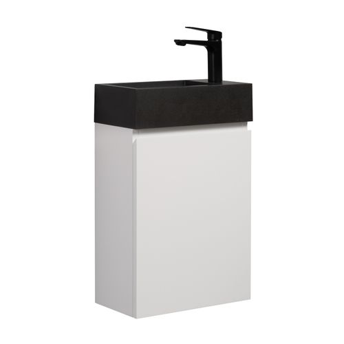 Meuble Lave-Mains Angela 40 X 22 Cm - Blanc Et Noir