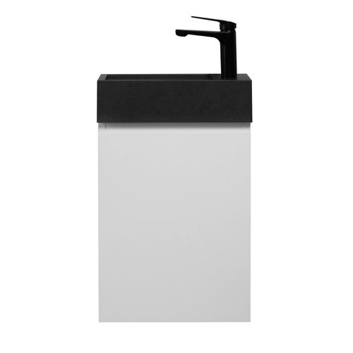 Meuble Lave-Mains Angela 40 X 22 Cm - Blanc Et Noir