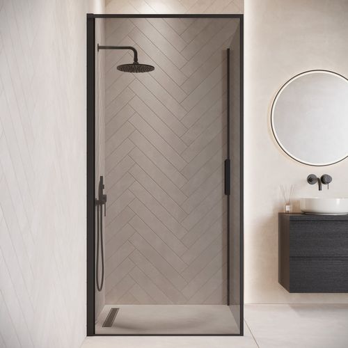 Badplaats Cabine De Douche Alava   90x90cm   Noir   Verre Teinté