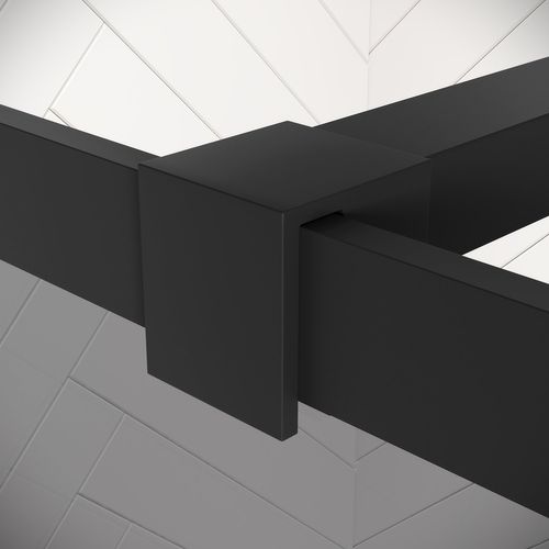 Paroi De Douche Essos - 60 X 200 Cm - Verre Teinté Noir