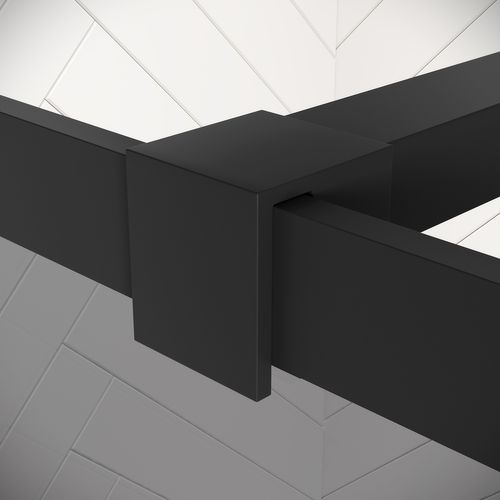 Paroi De Douche Essos - 100 X 200 Cm - Verre Teinté Noir