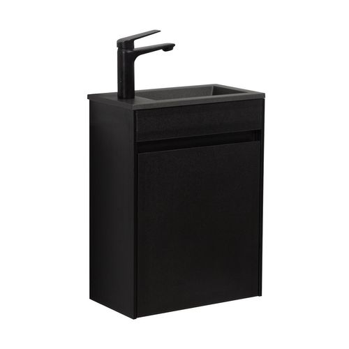 Meuble Lave-Mains Sinta 40 X 22 Cm - Noir Lavabo Noir