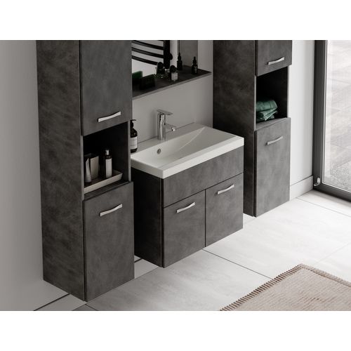 Meuble De Salle De Bain Montreal XL 60 Cm Lavabo Matera   Armoire De Rangement Meuble Lavabo Evier