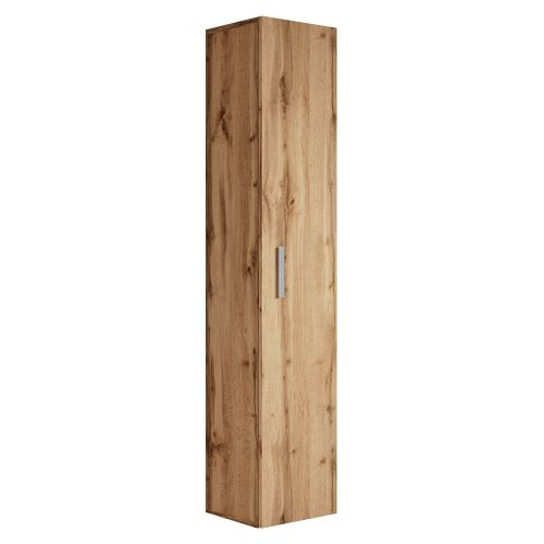 Armoire De Salle De Bain Pluto 30 X 30 X 150 Cm   Chene   Meuble De Rangement Haut Placard Armoire