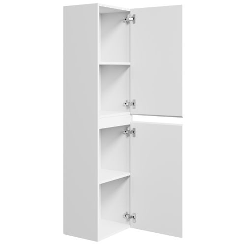 Armoire De Rangement De Angela 150 Cm   Blanc Brillant