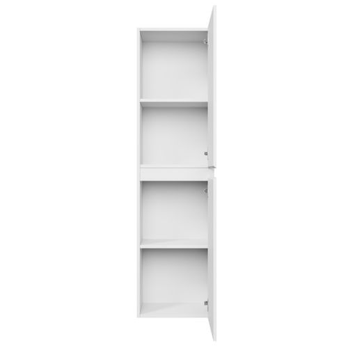 Armoire De Rangement De Angela 150 Cm   Blanc Brillant