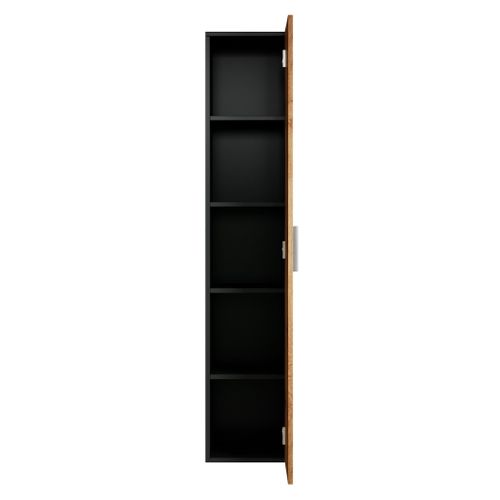 Colonne Pluto Hauteur 150cm Noir Mat Avec Chêne