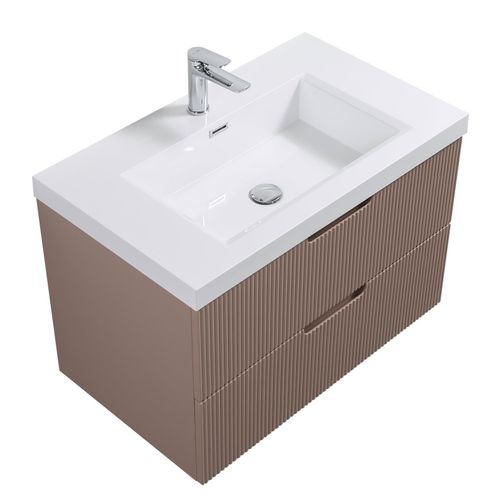 Meuble De Salle De Bain Thermis 80 Cm Lavabo Rose – Meuble Lavabo