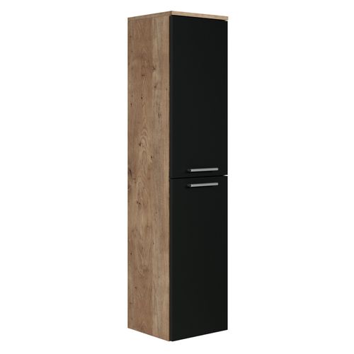 Colonne Hauteur 130cm Chêne Châtaignier Avec Noir Mat