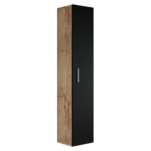 Colonne Pluto Hauteur 150cm Chêne Châtaignier Avec Noir Mat