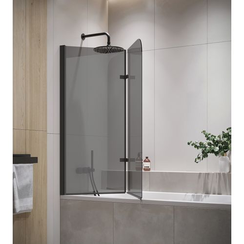 Paroi Baignoire Austin 100 X 140 Cm Noir Verre Tinte