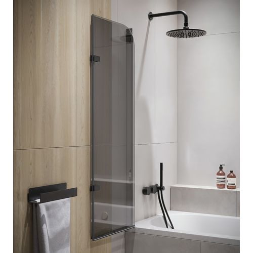 Paroi Baignoire Austin 100 X 140 Cm Noir Verre Tinte