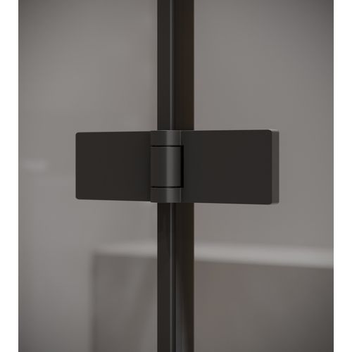 Paroi Baignoire Austin 120 X 140 Cm Noir Verre Tinte