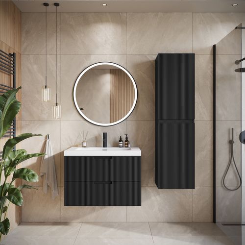 Armoire De Rangement De Thermis 150 Cm   Noir Matt