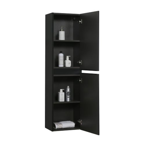 Armoire De Rangement De Thermis 150 Cm   Noir Matt