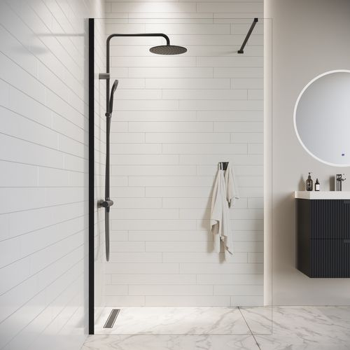 Paroi De Douche Florida - 140 X 200 Cm - Noir