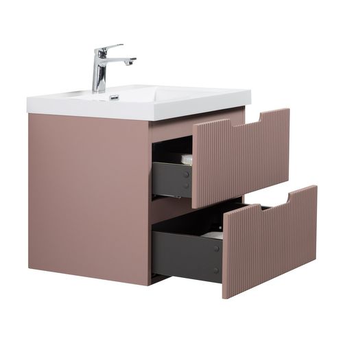 Meuble De Salle De Bain Thermis 60 Cm Lavabo Rose – Meuble Lavabo