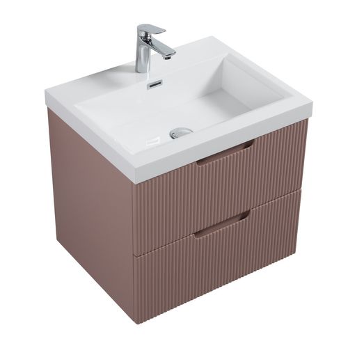 Meuble De Salle De Bain Thermis 60 Cm Lavabo Rose – Meuble Lavabo