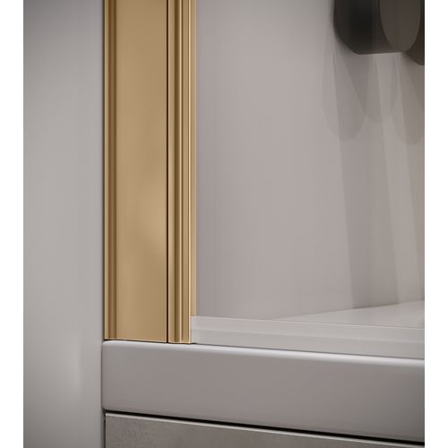 Paroi Baignoire Torino 60 X 140 Cm L'or Verre Transparent