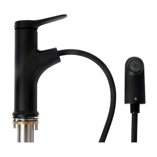 Robinet De Lavabo Parma   Noir   Mitigeur Avec Kit De Montage Et Tuyaux