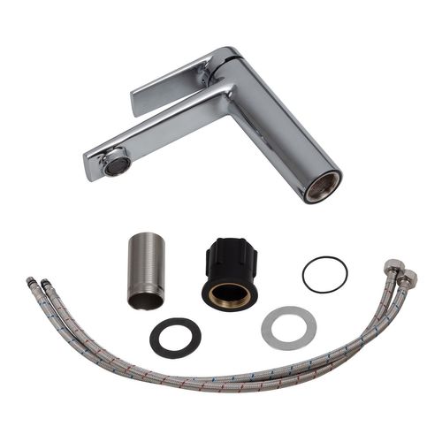 Robinet De Lavabo Rosa Chrome Mitigeur Avec Kit De Montage Et Tuyaux