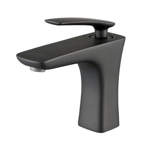 Robinet De Lavabo Pentos   Noir   Mitigeur Avec Kit De Montage Et Tuyaux