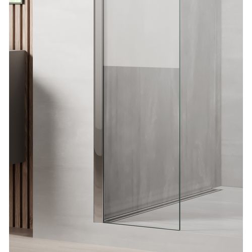 Douche à L’italienne Florida 30 X 200 Cm Badplaats Chrome Verre Semi Mat