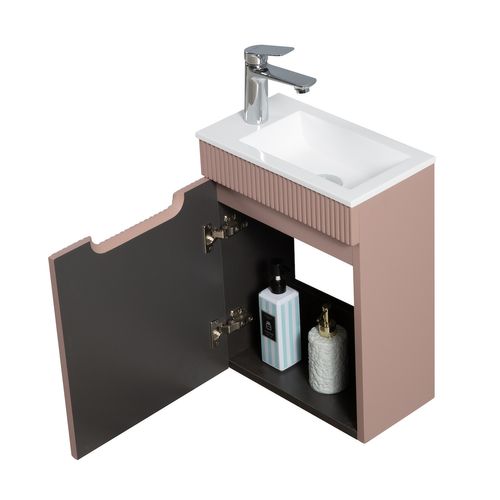 Meuble Lave-Mains Thermis 40 X 22 Cm - Rose Mat