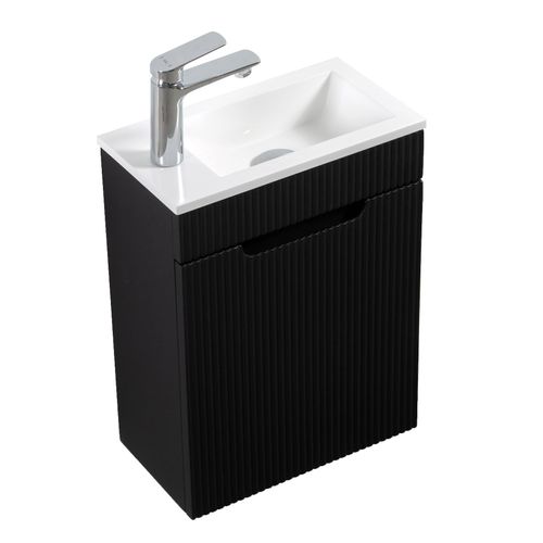 Meuble Lave-Mains Thermis 40 X 22 Cm - Noir Mat