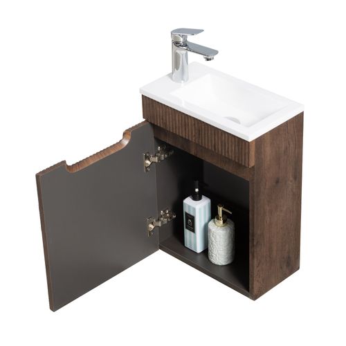 Meuble Lave-Mains Thermis 40 X 22 Cm - Brun Noyer