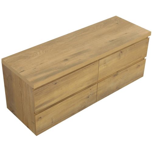 Meuble De Salle De Bain Angela 140cm   Chene – Armoire De Rangement