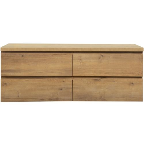 Meuble De Salle De Bain Angela 140cm   Chene – Armoire De Rangement