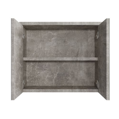 Meuble à Miroir Toledo 80 X 60 Cm Beton Gris Miroir Armoire Miroir Salle De Bains Verre Armoire