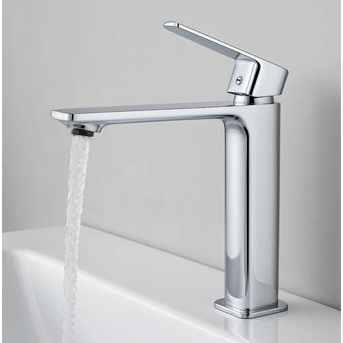 Robinet De Lavabo Leeds XL Chrome Mitigeur Avec Kit De Montage Et Tuyaux