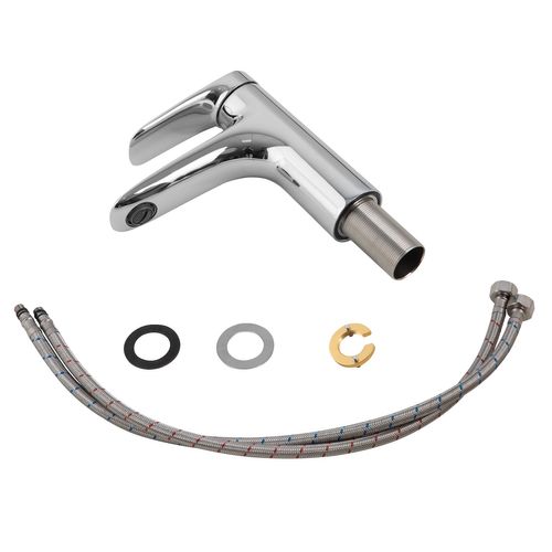 Robinet De Lavabo Valley Chrome Mitigeur Avec Kit De Montage Et Tuyaux