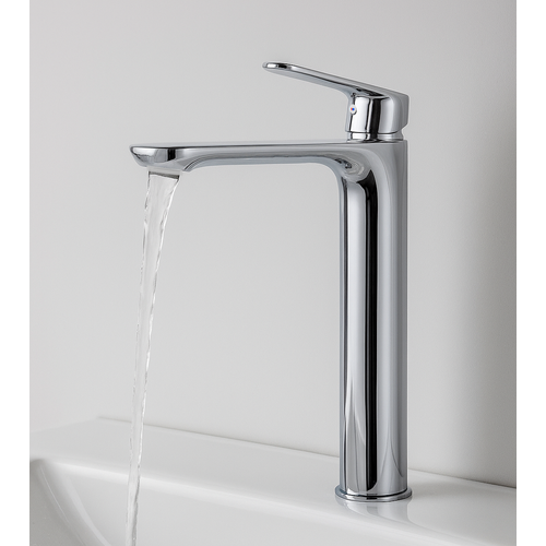 Robinet De Lavabo Shelby XL Chrome Mitigeur Avec Kit De Montage Et Tuyaux