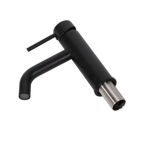 Robinet De Lavabo Everest Noir Mitigeur Avec Kit De Montage Et Tuyaux