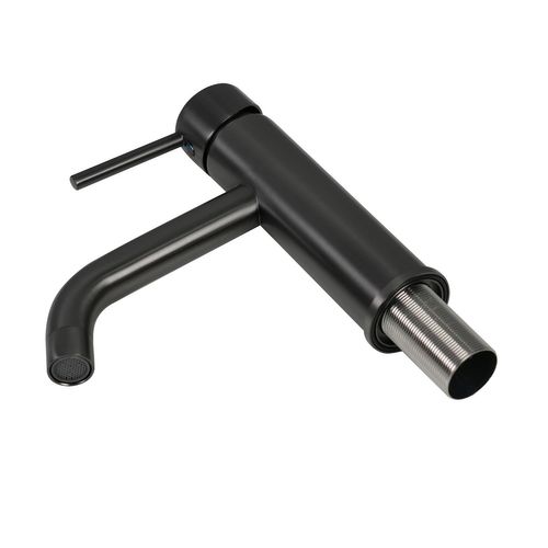 Robinet De Lavabo Everest   Gris   Mitigeur Avec Kit De Montage Et Tuyaux