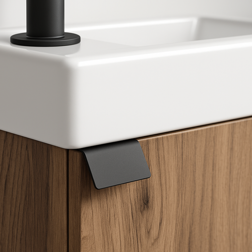 Meuble Lave Mains Apollo Chêne Marron  40x22 Cm Meuble De Rangement Meuble D'évier