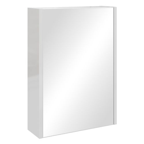 Armoire De Salle De Bain Cuba 40 X 13 X 55 Cm   Blanc Brillant   Salle De Bains De L'armoire Miroir