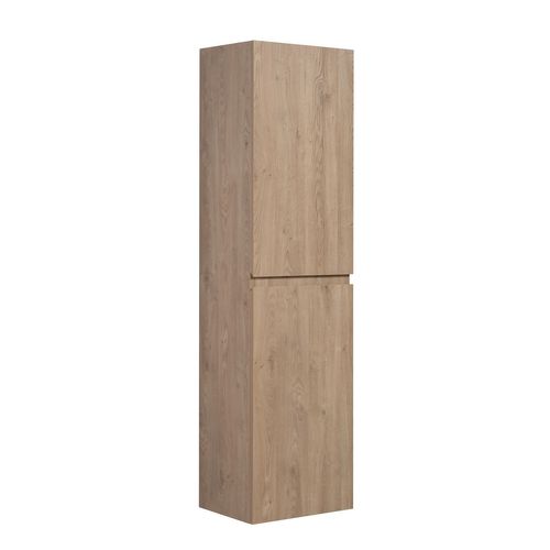 Meuble De Salle De Bain Angela 40 X 35 X 170 Cm Chêne Châtaignier Meuble Colonne Suspendu Avec